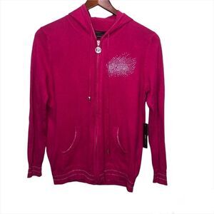 BCBGMaxAzria Pink Zip Up Hoody Size XLarge
